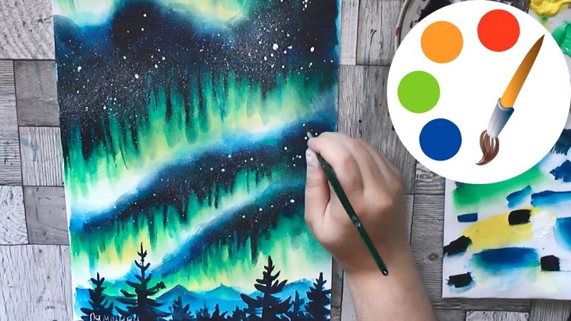 Рисунки красками легко