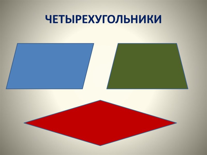 Геометрические фигуры Четырехугольники для дошкольников