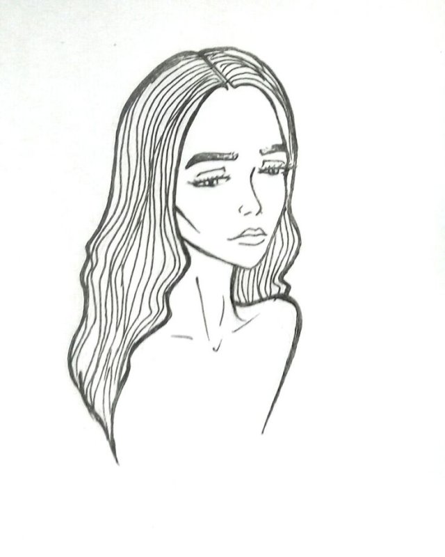 Рисунки девочек для срисовки