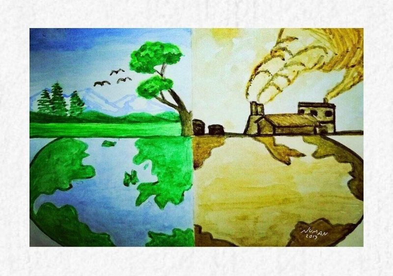 Детские рисунки на тему экология