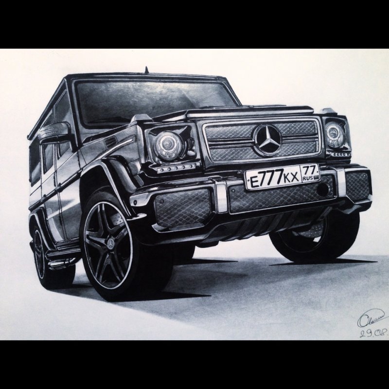 Mercedes Benz AMG g63 карандаш