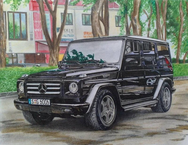 Mercedes Benz g63 drawing