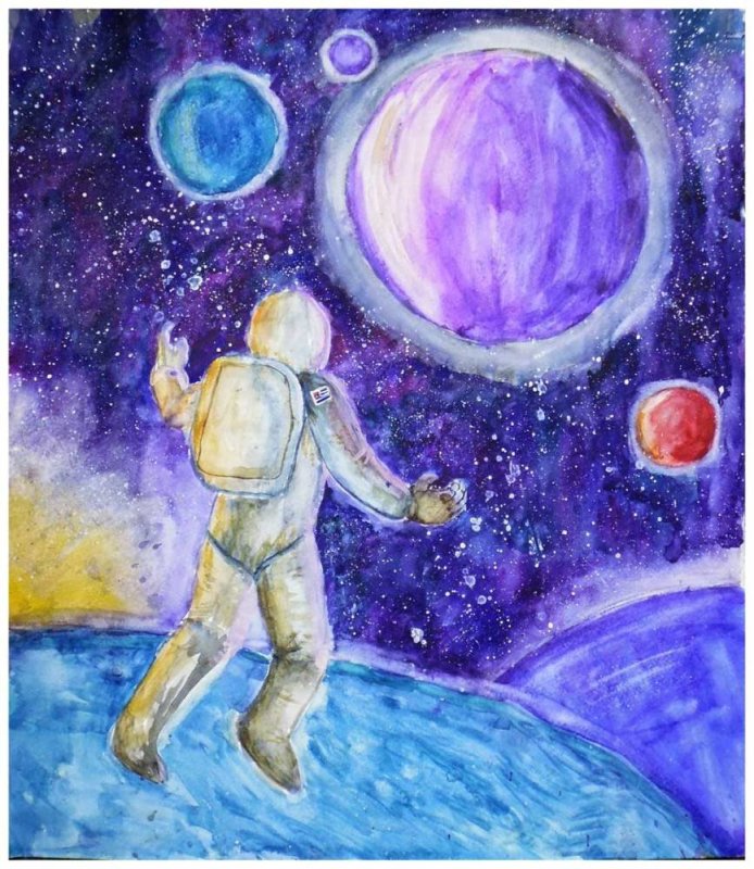 Рисование для детей космос