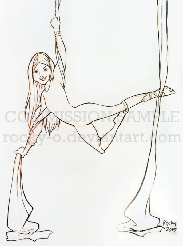 Зарисовки воздушных гимнастов