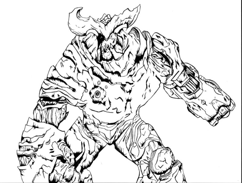 Doom раскраска