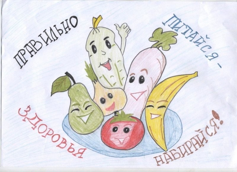 Рисунок на тему здоровое питание