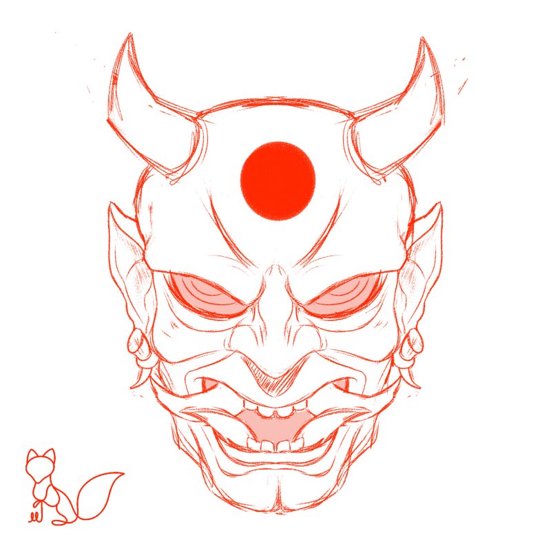 Маска Hannya демон