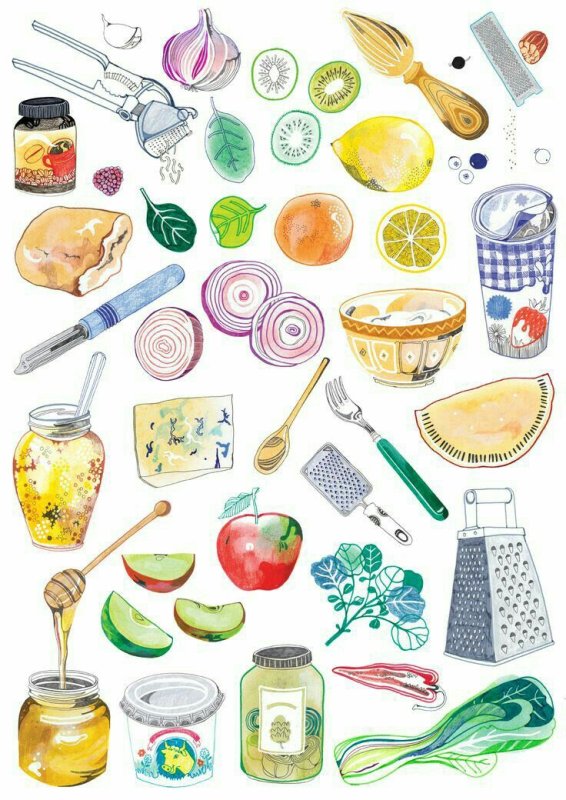 Рисунки продуктов питания