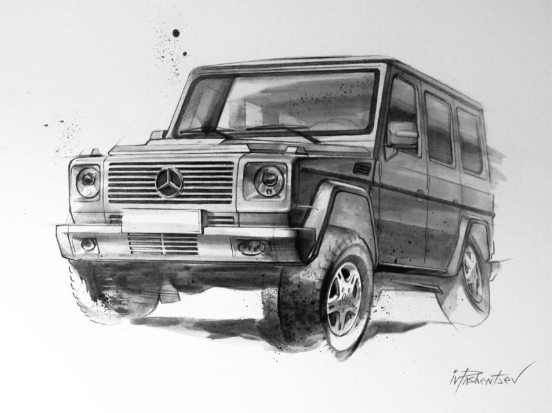 Раскраска Мерседес Гелендваген g63