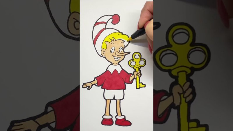 Буратино рисунок