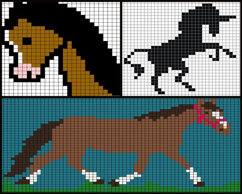 Рисование по клеточкам животные