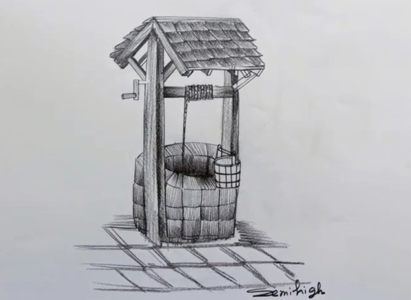 Нарисовать колодец