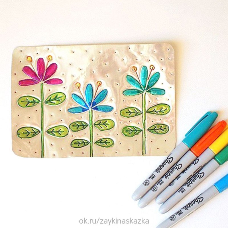 рисование на фольге