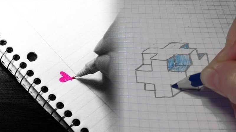 Неосознанные рисунки на бумаге