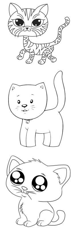 Рисунок котёнка карандашом для срисовки