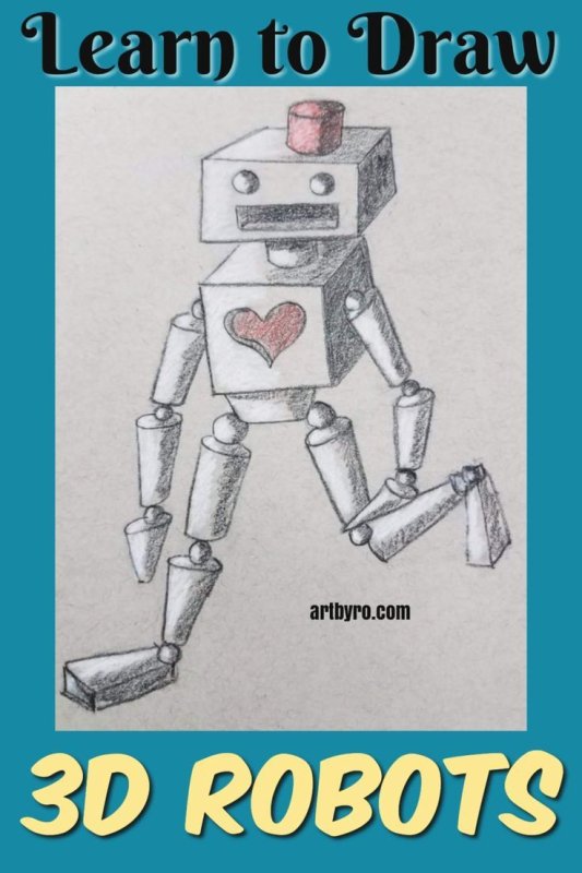 Лёгкие рисунки роботов