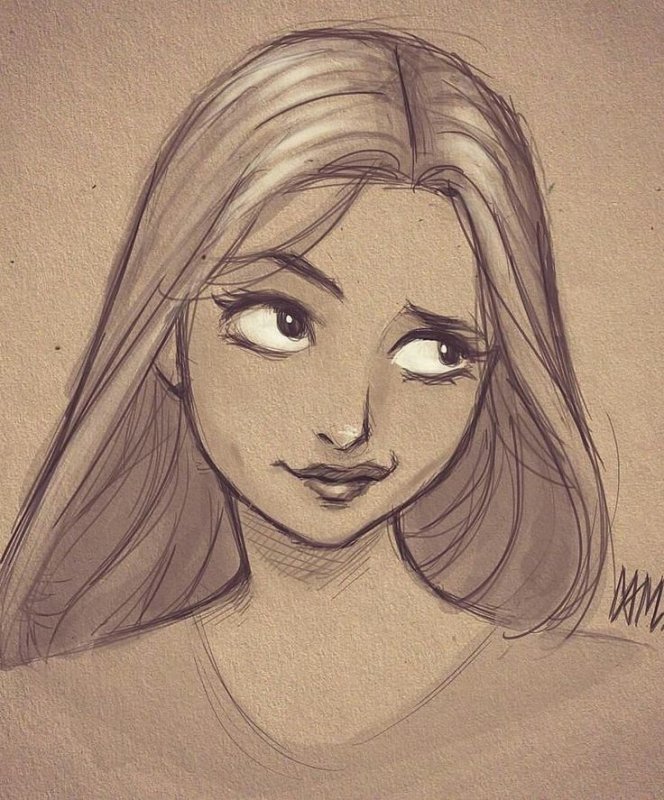 Мультяшные девушки для срисовки