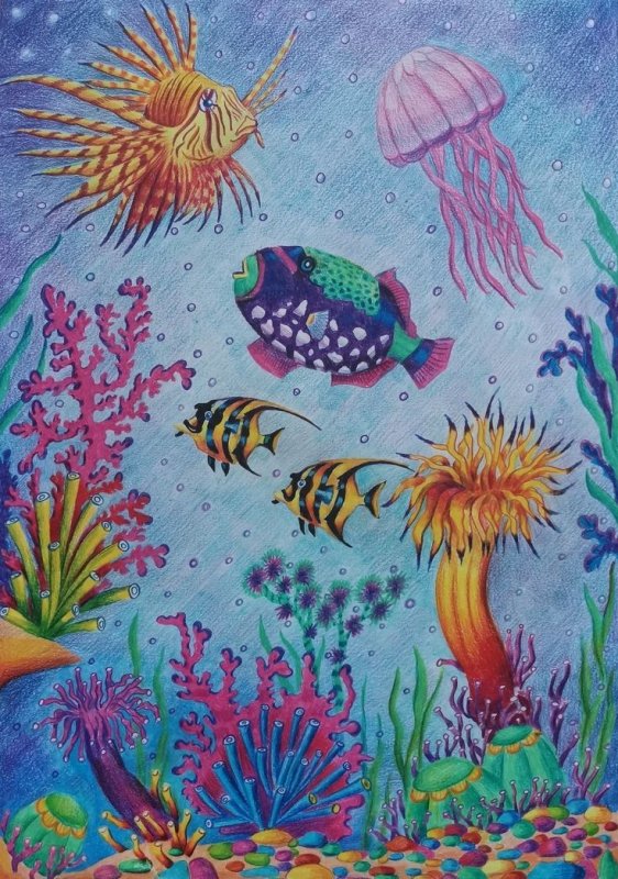 Подводный мир рисунок