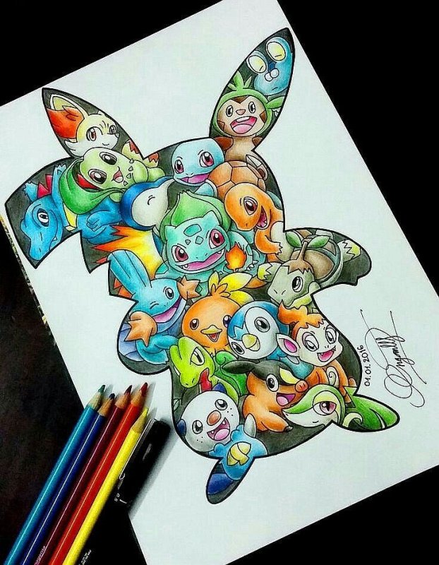 Пикачу эскиз