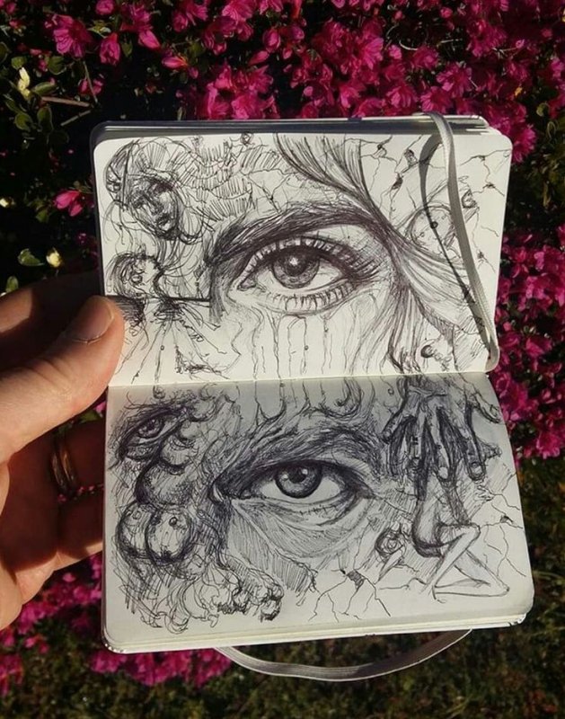 Рисунки в скетчбуке