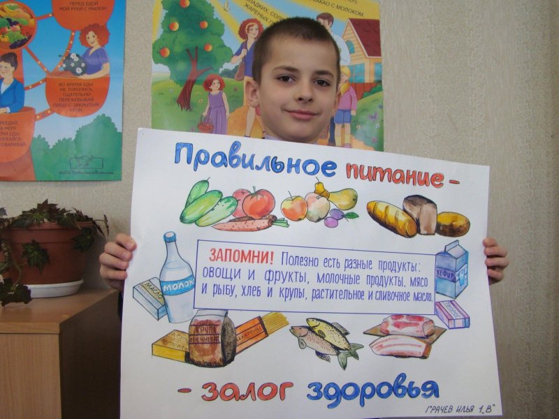 Плакат здоровое питание для детей