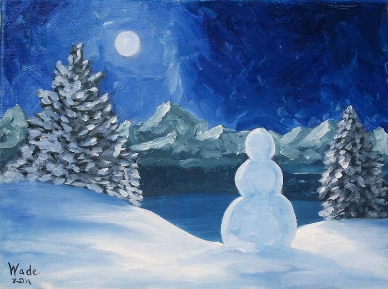 Рисунок на тему зима