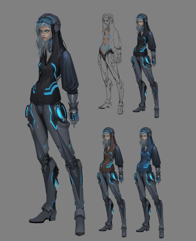 Cyberpunk костюм Concept Art женский