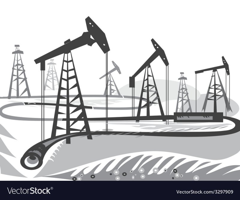 Нефтяная буровая вышка вектор