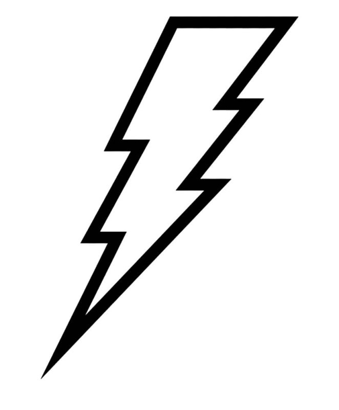 трафарет молнии