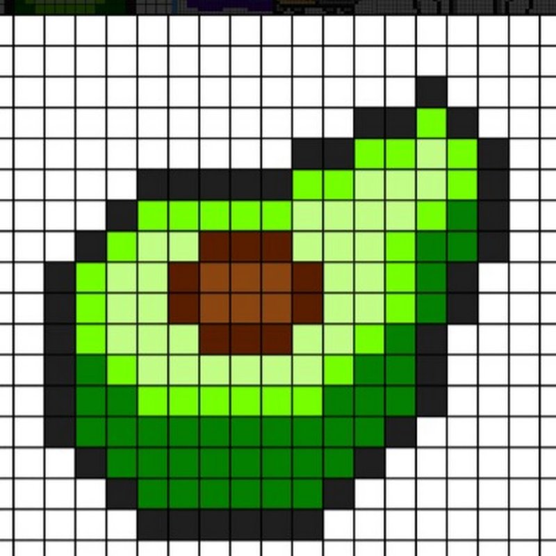 Пиксельные по клеточкам маленькие растения