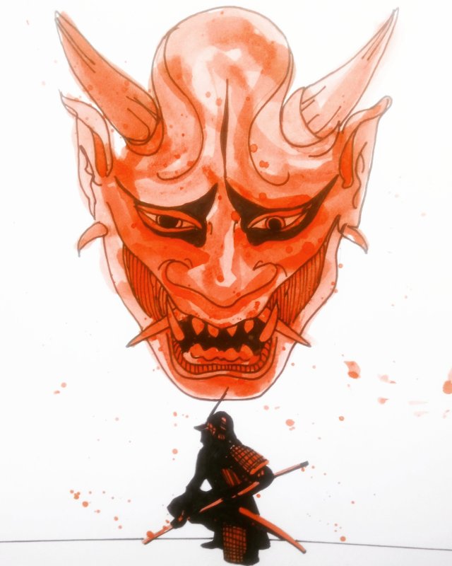 Gold Oni Mask Samurai Yajuu