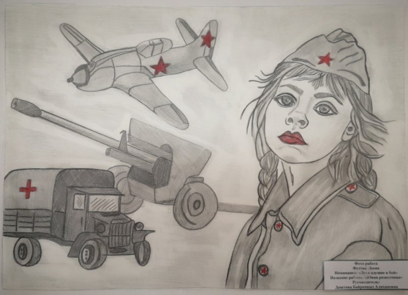 Рисунок на военную тему карандашом
