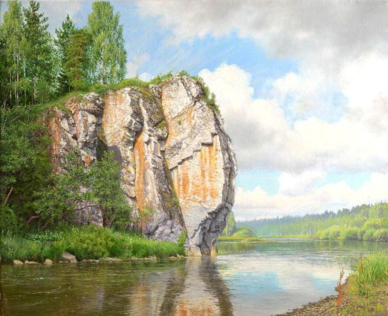 Васнецов картина река Чусовая