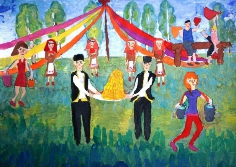 Сабантуй рисунки детей