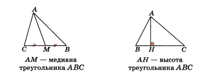 Медиана биссектриса и высота треугольника