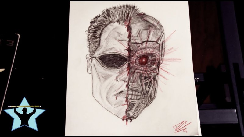 Терминатор в рисовании