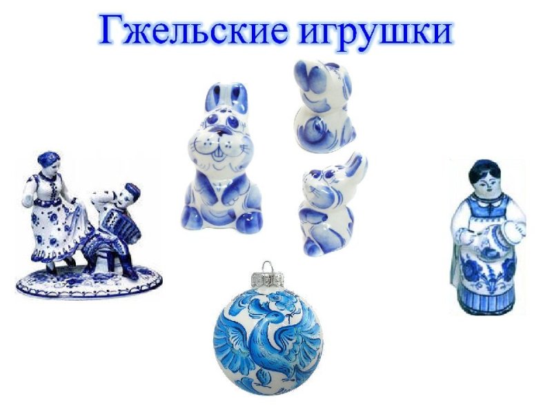 Гжель игрушка рисунок