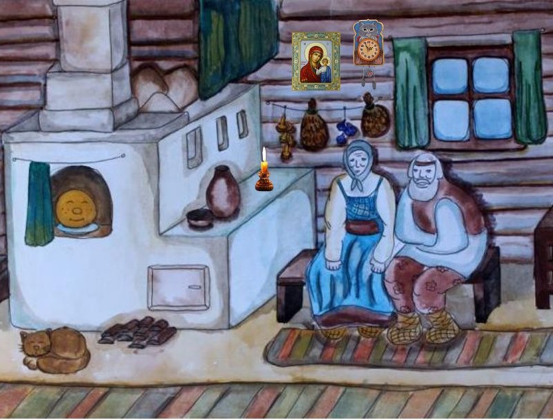 Иллюстрация русской избы