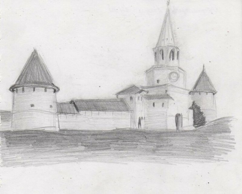 Казанский Кремль скетч