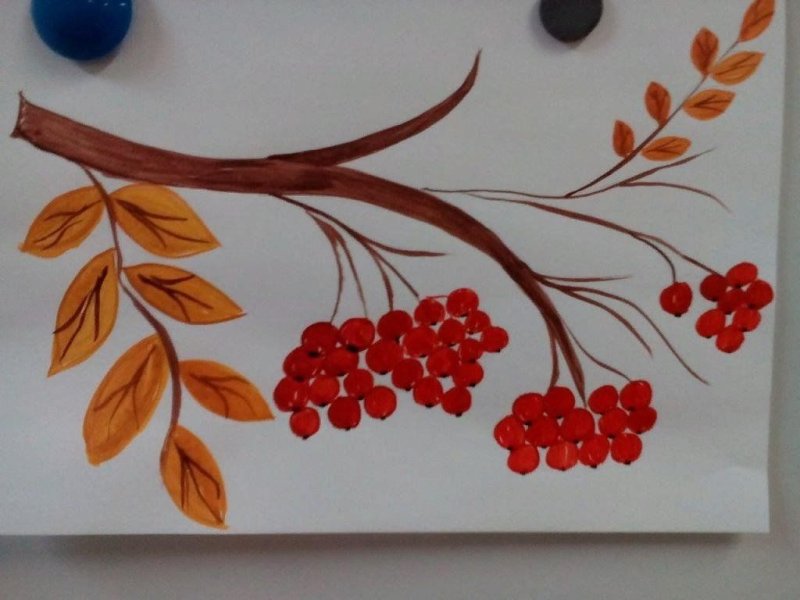 Кисть Рябинки гроздь Калинки