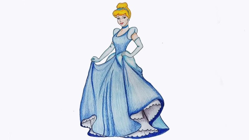 Рисунок Золушки для срисовки