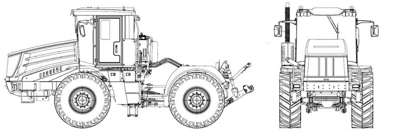 трактор кировец к742 габариты