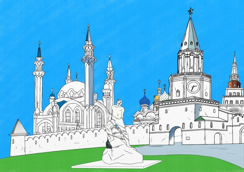 Кремль раскраска