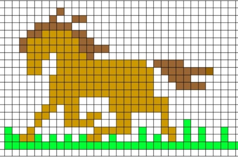 Рисунки по клеточкам животные