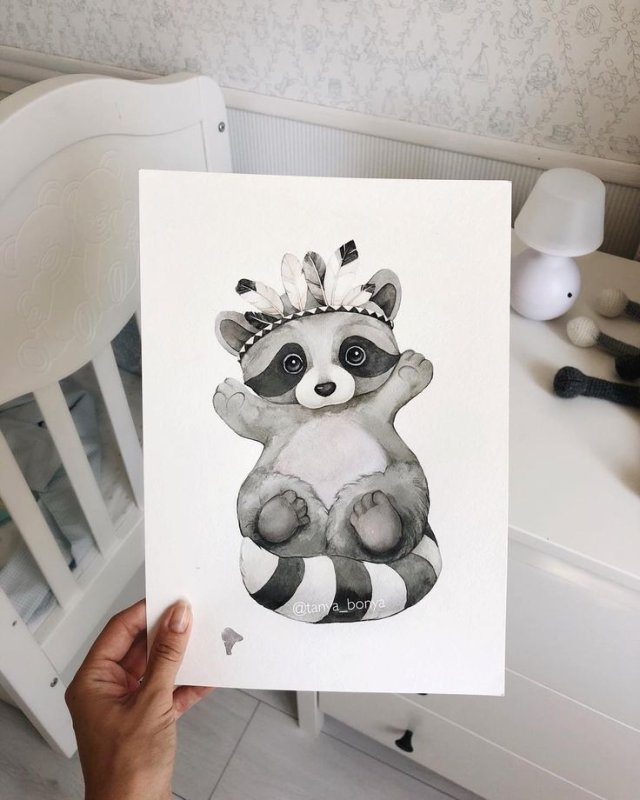 Идеи для рисования енот