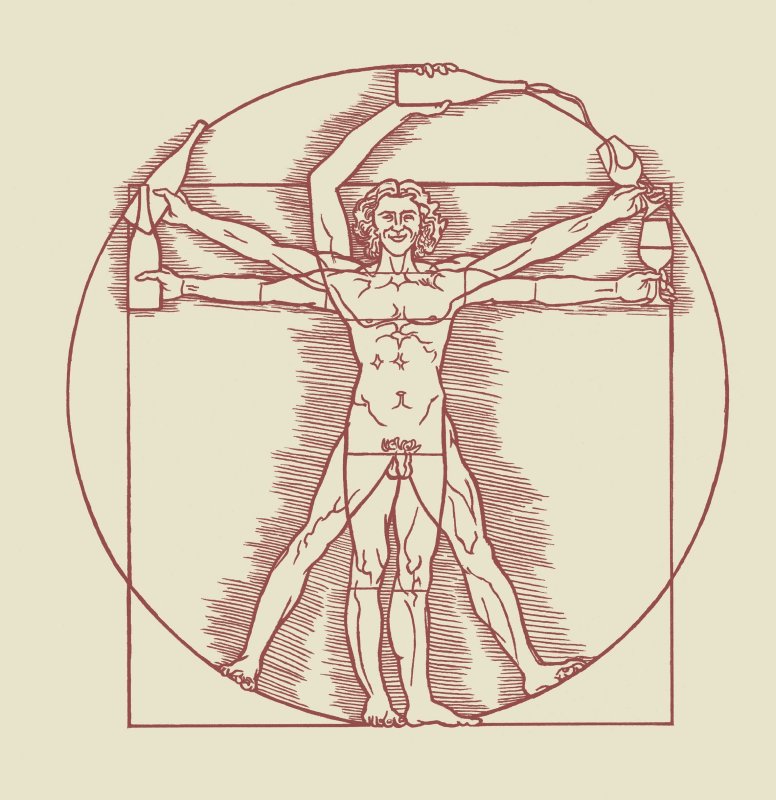 Vitruvian man Леонардо да Винчи