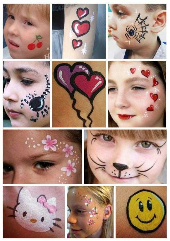 Аквагрим для детей простые