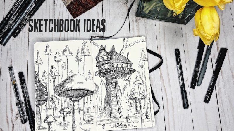 Идеи для рисунков в скетчбуке