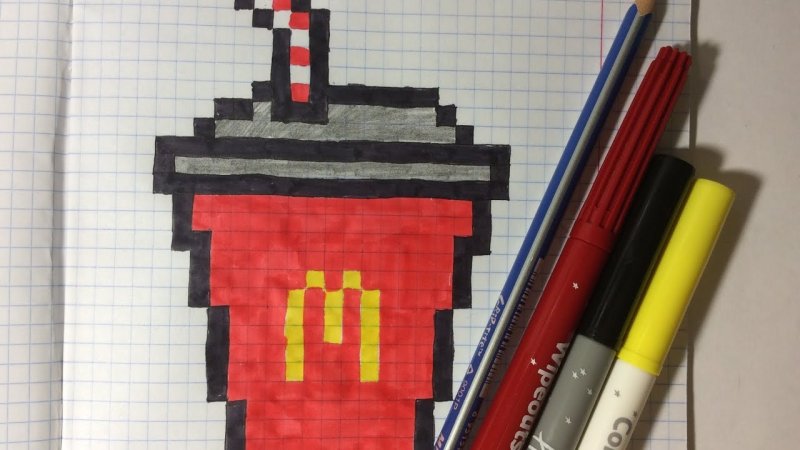 Рисунки по клеточкам маркерами