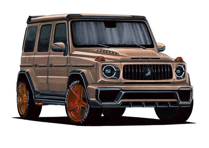 Mercedes Benz g63 AMG рисунок